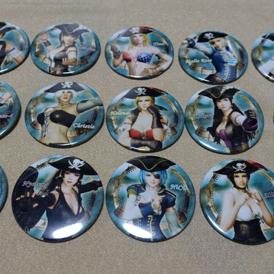 Dead or Alive 6 Pirate Costume Trading Steel Badge 15 Pieces Complete Set 