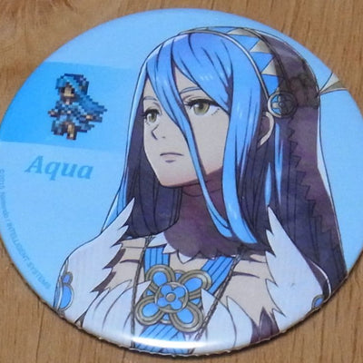 Fire Emblem If Fates Button Badge Aqua Azure RARE Yusuke Kozaki Illustration 