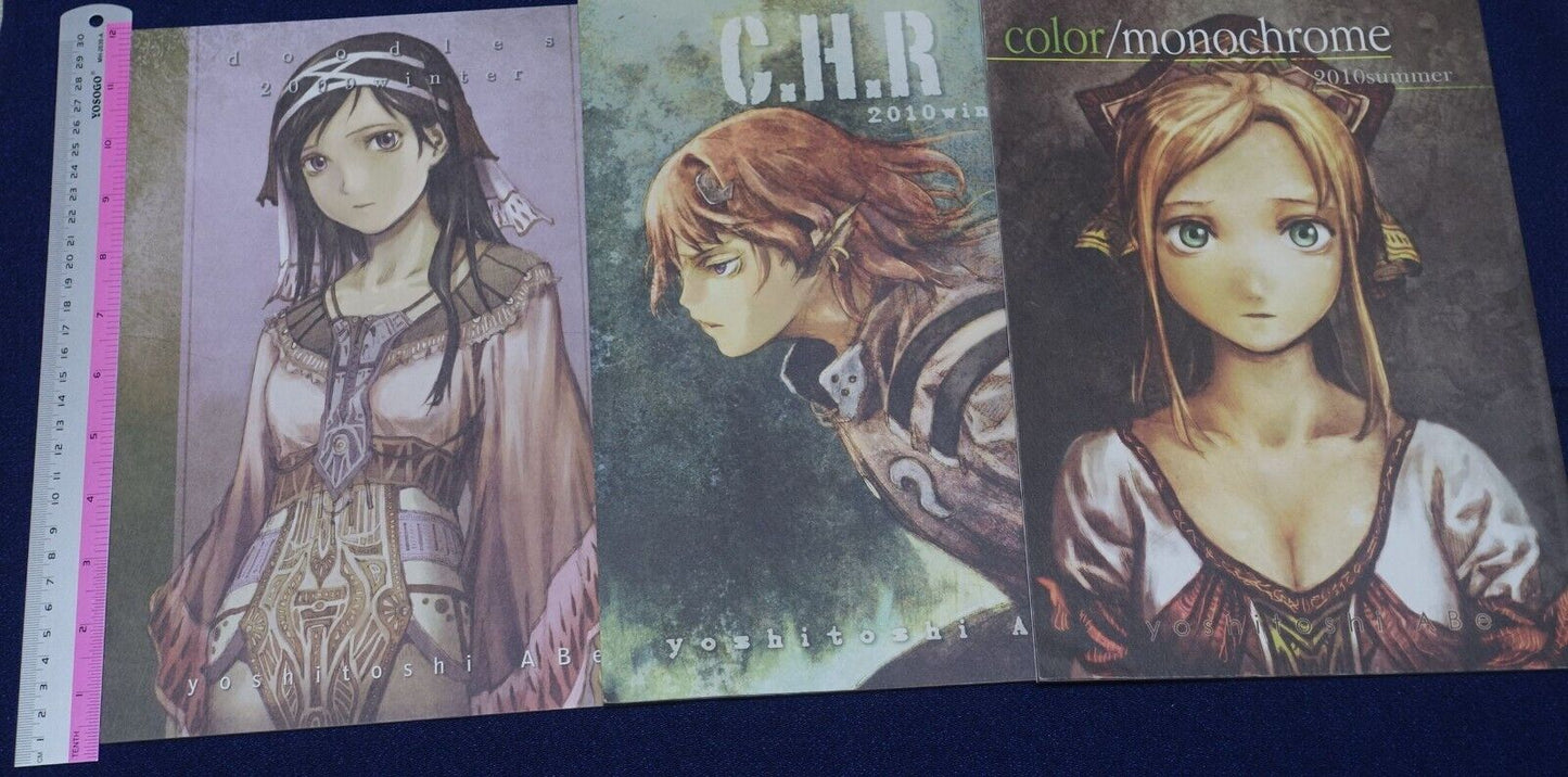 Yoshitoshi Abe Mutekei Romance Illustration Art Book 3 Set 