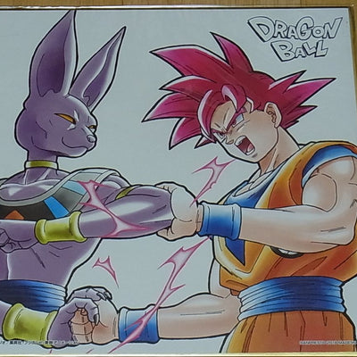 Dragon Ball Super Print Shikishi Art Board 20 x 20 cm Red Goku & Beerus 