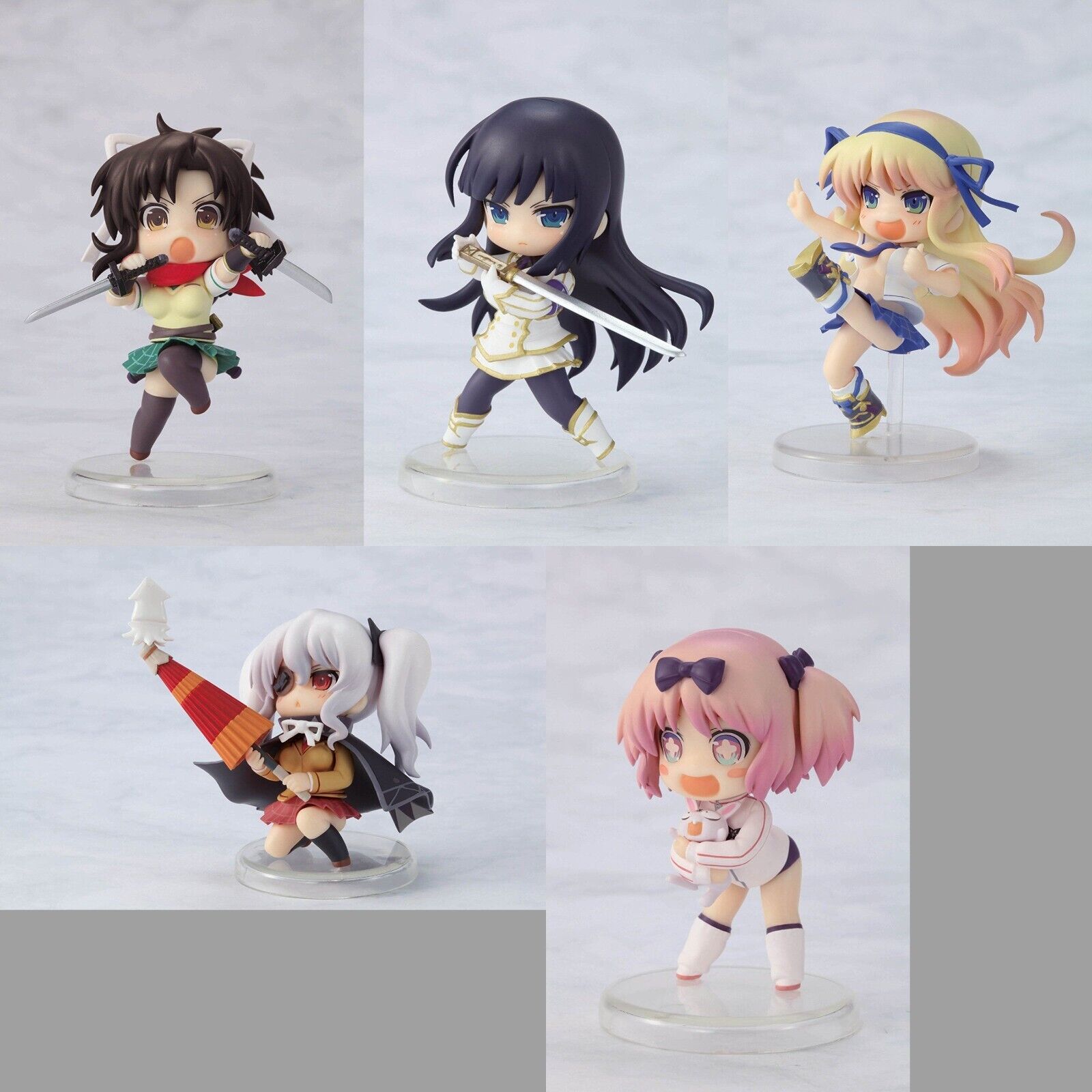 Senran Kagura2 SHINOVI VERSUS mini figure 5 SET Hanzo Gakuin 