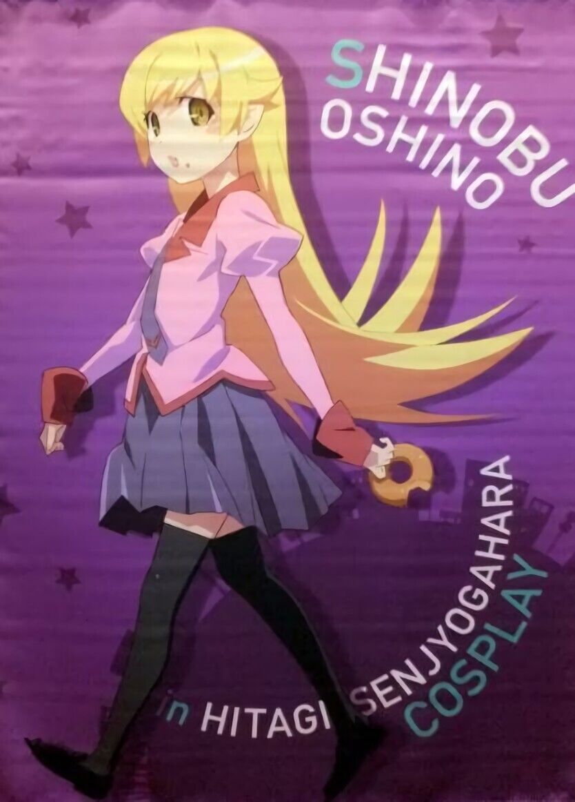 Bakemonogatari 51 x 72 cm Tapestry Shinobu Oshino Hitagi Costume 