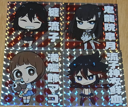KILL la KILL Glittering Seal Sticker 4 Pieces Set RARE 