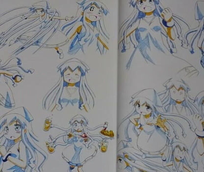 Shinryaku! Ika Musume Squid Girl Animation Director's Key Frame Art Book 4 Set 