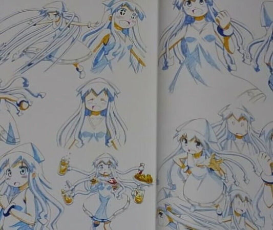 Shinryaku! Ika Musume Squid Girl Animation Director's Key Frame Art Book 4 Set 