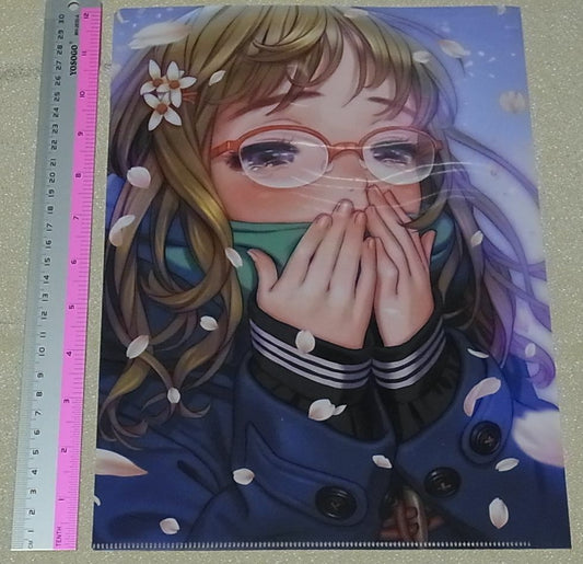 RANGE MURATA Color Art Clear File Girl wearing glasses 