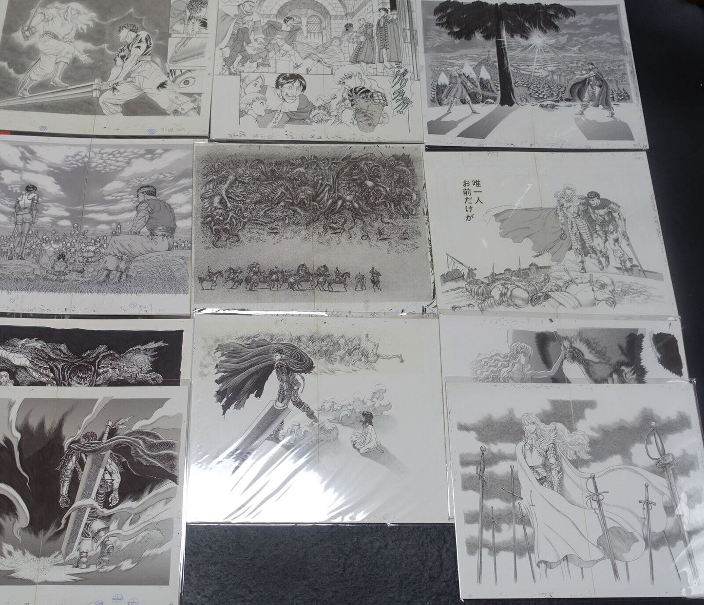 BERSERK Exhibition Item Reproduction of Original Picture 17 piece complete set 