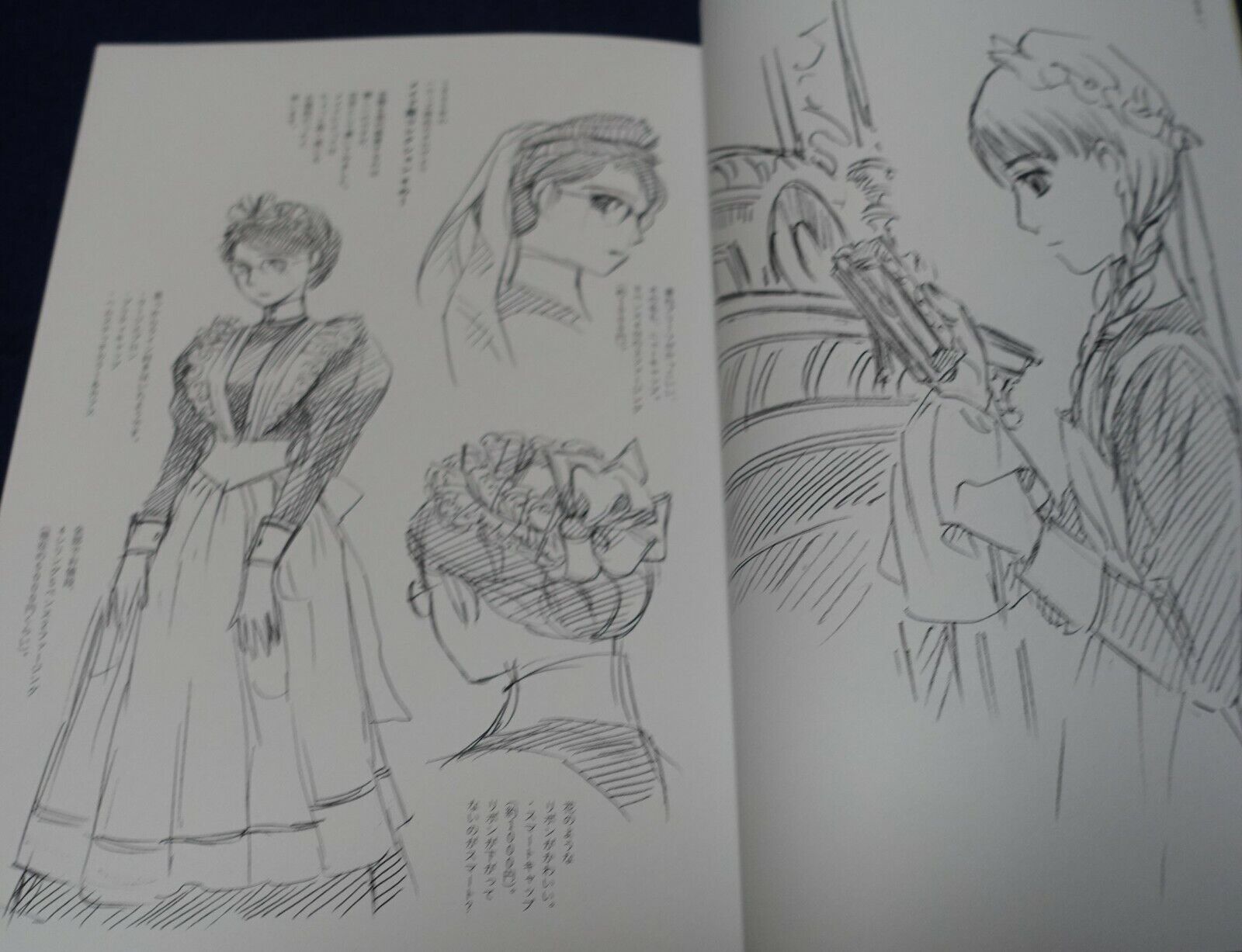 Kaoru Mori Rough Illustration Art Book SCRIBBLES vol.1 & 2 Set with Art Card 