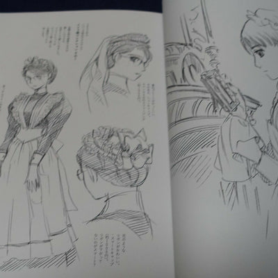 Kaoru Mori Rough Illustration Art Book SCRIBBLES vol.1 & 2 Set with Art Card 