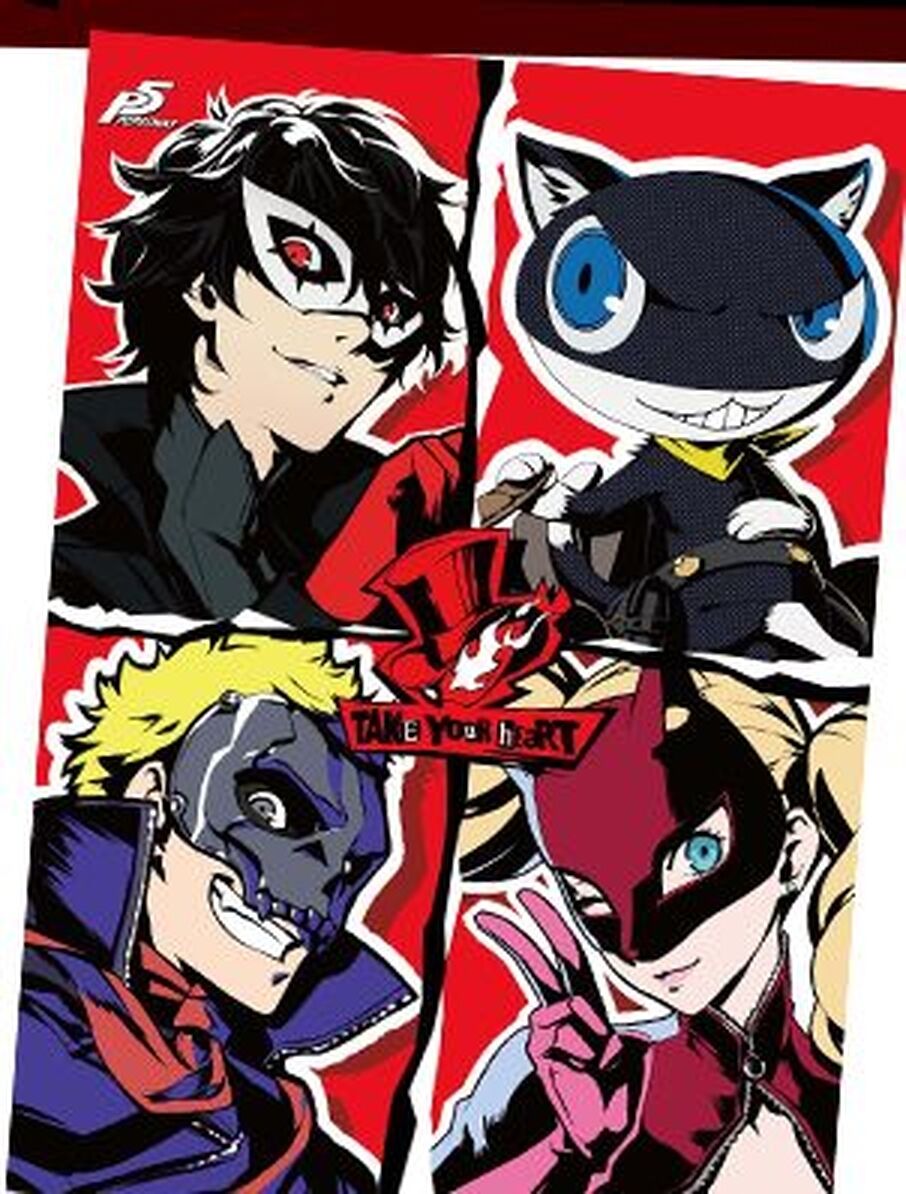 Persona5 Phantom Thieves of Hearts B2 Size Tapestry Wall Scroll Persona 5 