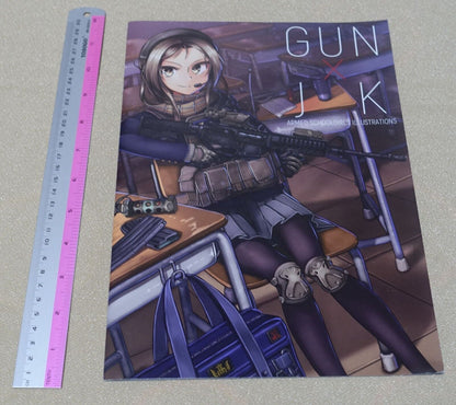 Maruyaki Salmon Color Art Book ARMED SCHOOL GIRLS ILLUSTRATIONS GUN x JK vol.1 