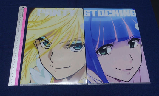 Gainax Panty & Stocking PVC Art Seet Clear File 2 Piece Set A 