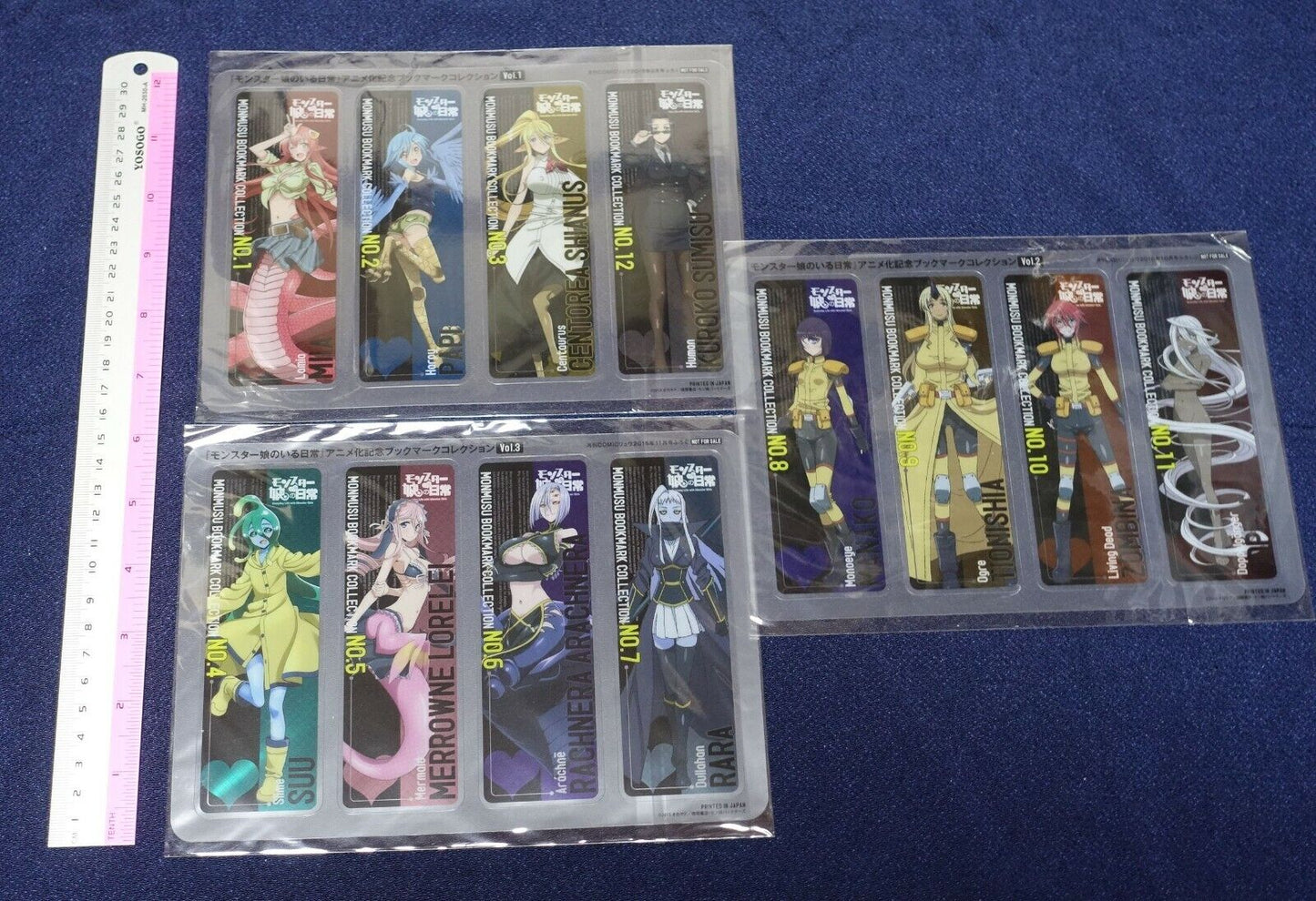 Monster Musume Everyday Life with Monster Girls PVC Book Mark 12 piece set 