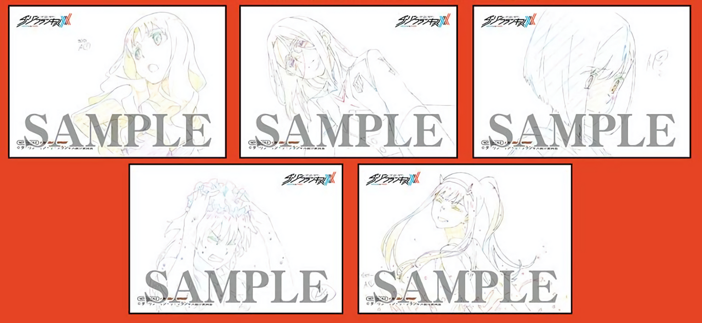 Darling in the Franxx Print Key Frame Art Card 5 pieces set 