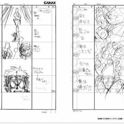 3-7 days Hiroyuki Imaishi Animation Key Frame & Story Board Art Collection Book 