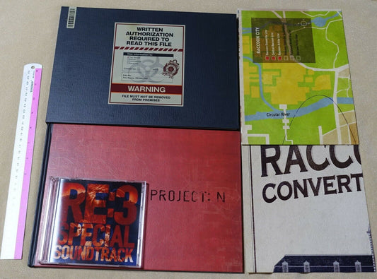 RESIDENT EVIL RE2 & RE3 ART BOOK SOUND TRACK CD POSTER SET 