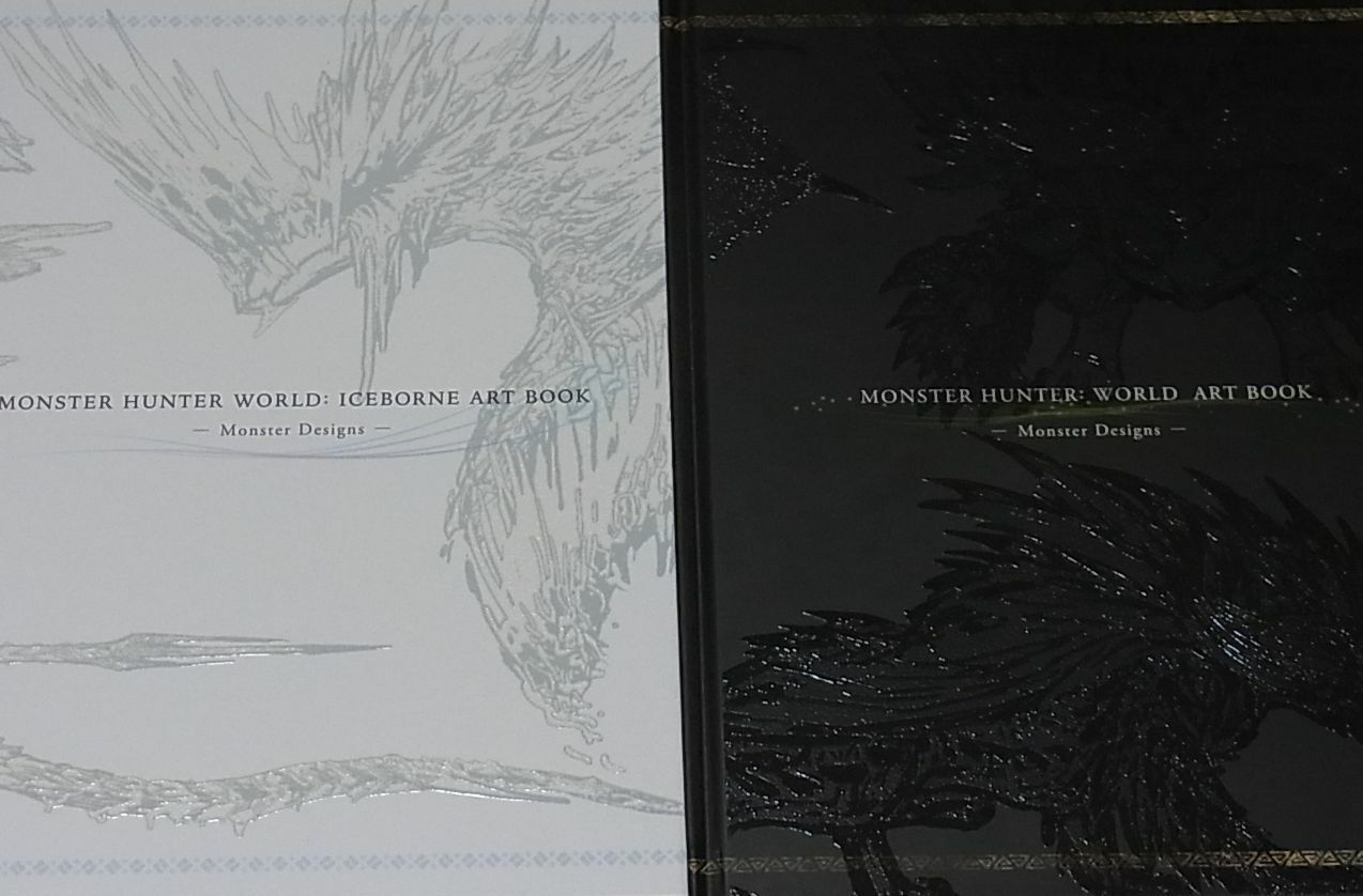 MONSTER HUNTER WORLD & ICEBORNE ART BOOK SET Monster Designs Hard Cover 