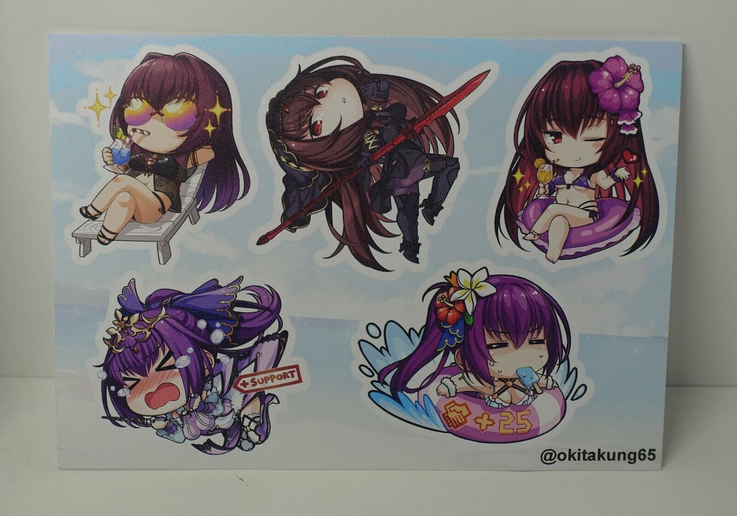 Okita Kun Fate Grand Order FGO SCATHACH Fan Art Acrylic Stand Figure & Sticker 