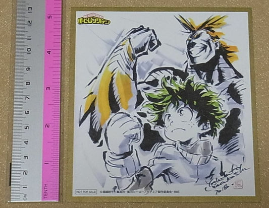 Yoshihiko Umakoshi My Hero Academia Print Shikishi Art Sheet Izuku & ALL MIGHT 