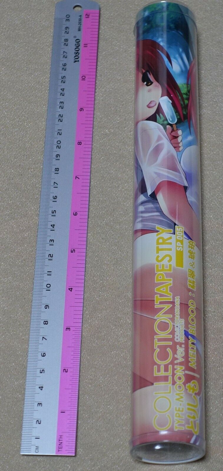 Type-Moon Official Fan Art Tapestry 24 x 42 cm Melty Blood Kohaku Hisui 