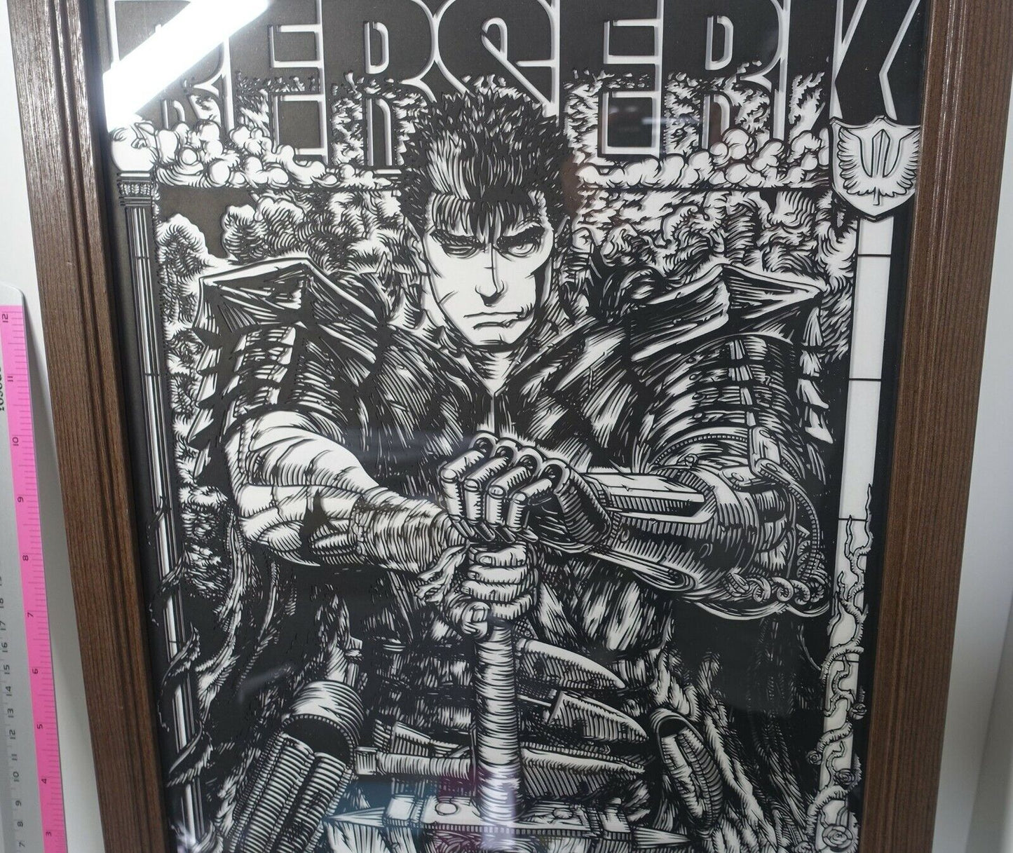 BERSERK Exhibition Event Item CHARA-KIRIE Art Board Guts & Serial Number Plate 