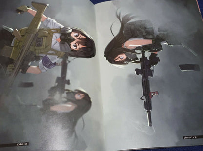 Maruyaki Salmon Color Art Book ARMED SCHOOL GIRLS ILLUSTRATIONS GUN x JK 4 