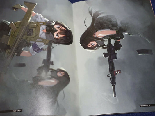 Maruyaki Salmon Color Art Book ARMED SCHOOL GIRLS ILLUSTRATIONS GUN x JK 4 