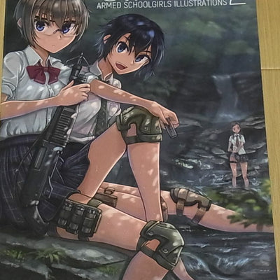 Maruyaki Salmon Color Art Book ARMED SCHOOL GIRLS ILLUSTRATIONS GUN x JK 2 