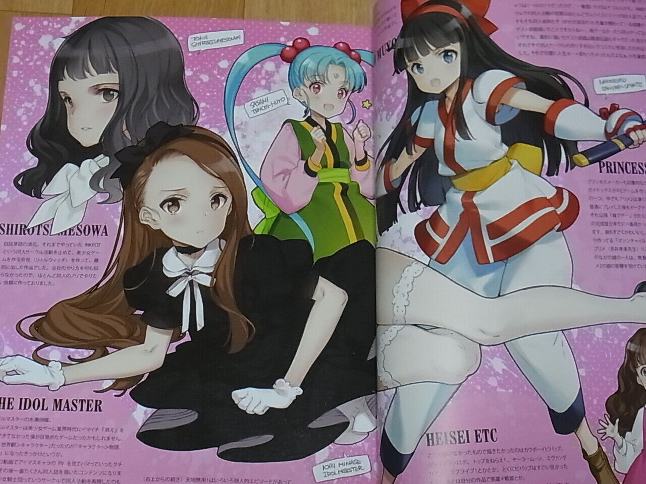 HEISEI DOUJIN MONOGATARI HEISEI TRIBUTE Japanese Characters Fan Art Book & Case 