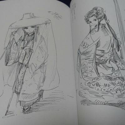 Kaoru Mori Rough Illustration Art Book SCRIBBLES vol.1 & 2 Set with Art Card 