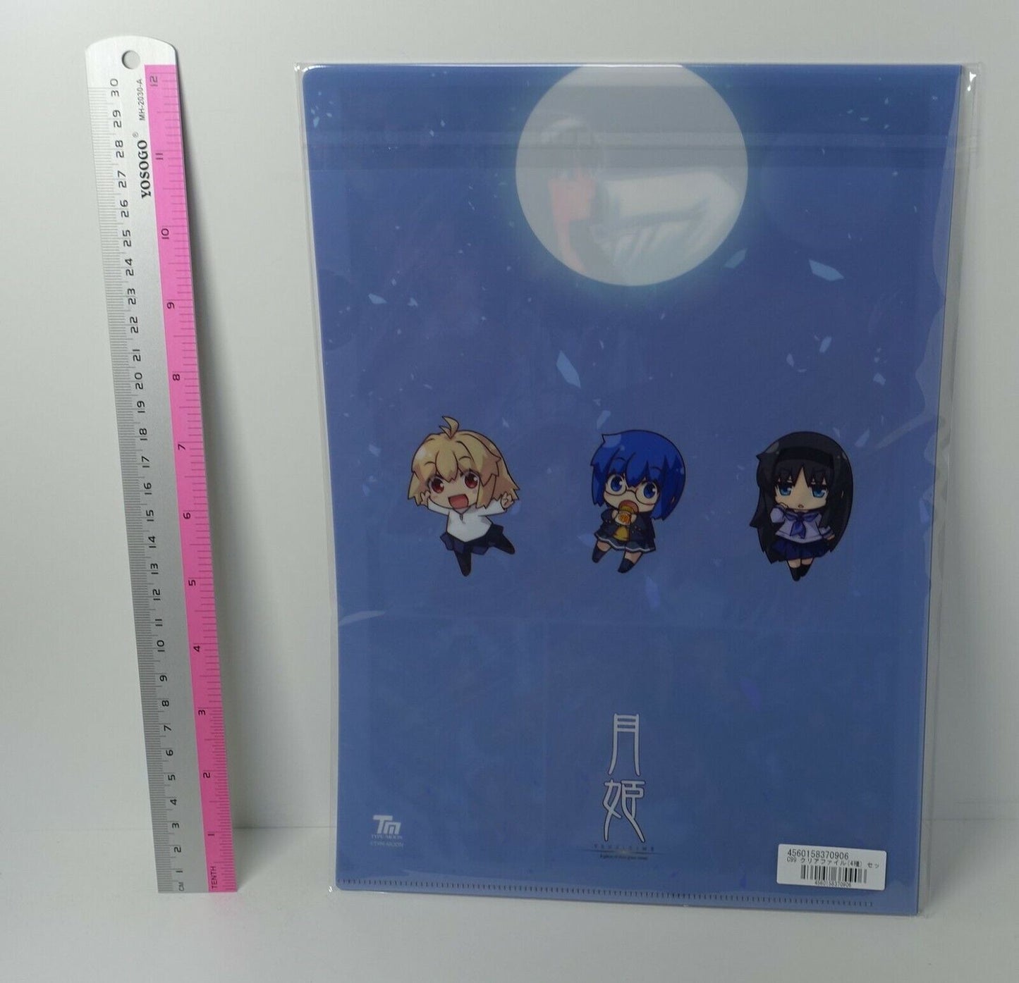 Tsukihime A piece of blue glass moon PVC Art Sheet Clear File 4 piece set 