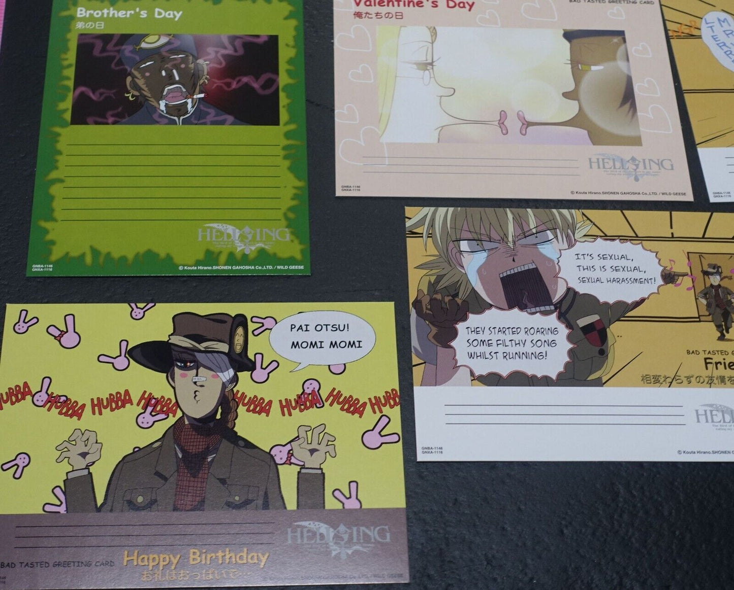 HELLSING English Greeting Card 12 pieces set 