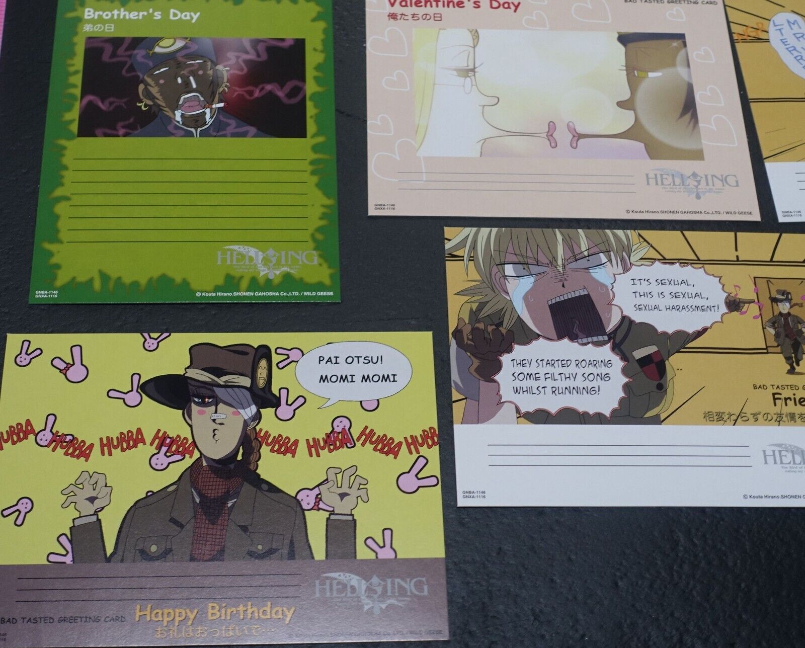 HELLSING English Greeting Card 12 pieces set 