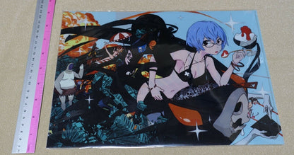SUSHIO 20th Anniversary Exhibition Event Item PVC Art Sheet EVANGELION REI 