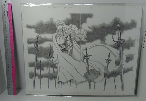 BERSERK Exhibition Item Reproduction of Original Picture Griffith Hill of Swords 