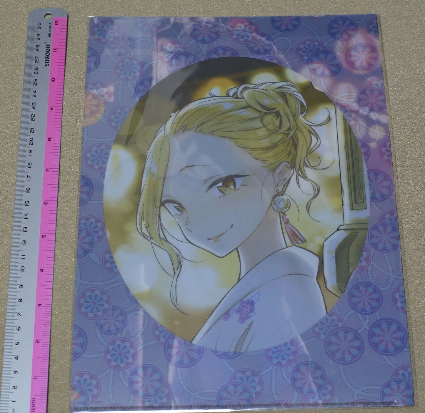 Yuichi Kato Yancha Gal no Anjo San PVC Art Sheet Clear File Japanese Yukata 