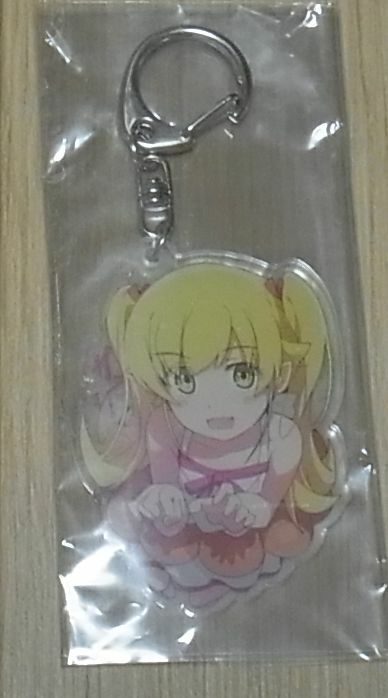Ogi pote Milky Been! Oshino Shinobu Fan Art Acrylic Key Chain 