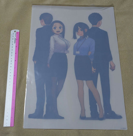 Yom Shoten Tights Girl Douki Chan & Kiseki Himura Tawawa Girls PVC Clear Poster 