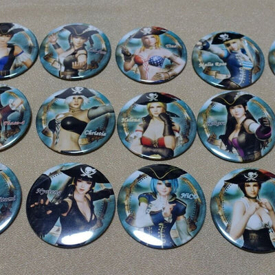 Dead or Alive 6 Pirate Costume Trading Steel Badge 15 Pieces Complete Set 