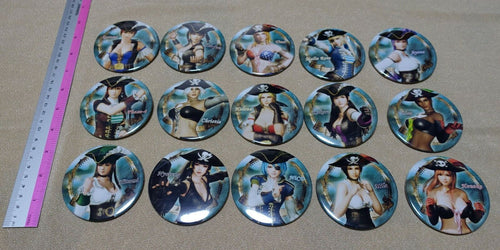 Dead or Alive 6 Pirate Costume Trading Steel Badge 15 Pieces Complete Set 