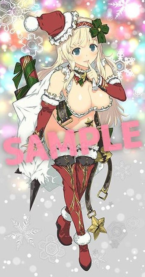 PEACH BALL SENRAN KAGURA Yomi Santa Coustume Life Size Cloth Poster 