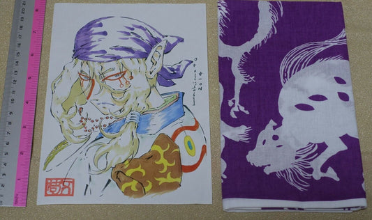 Takashi Hashimoto Ayakashi Print Art Sheet & Yokai Design Cloth Poster 