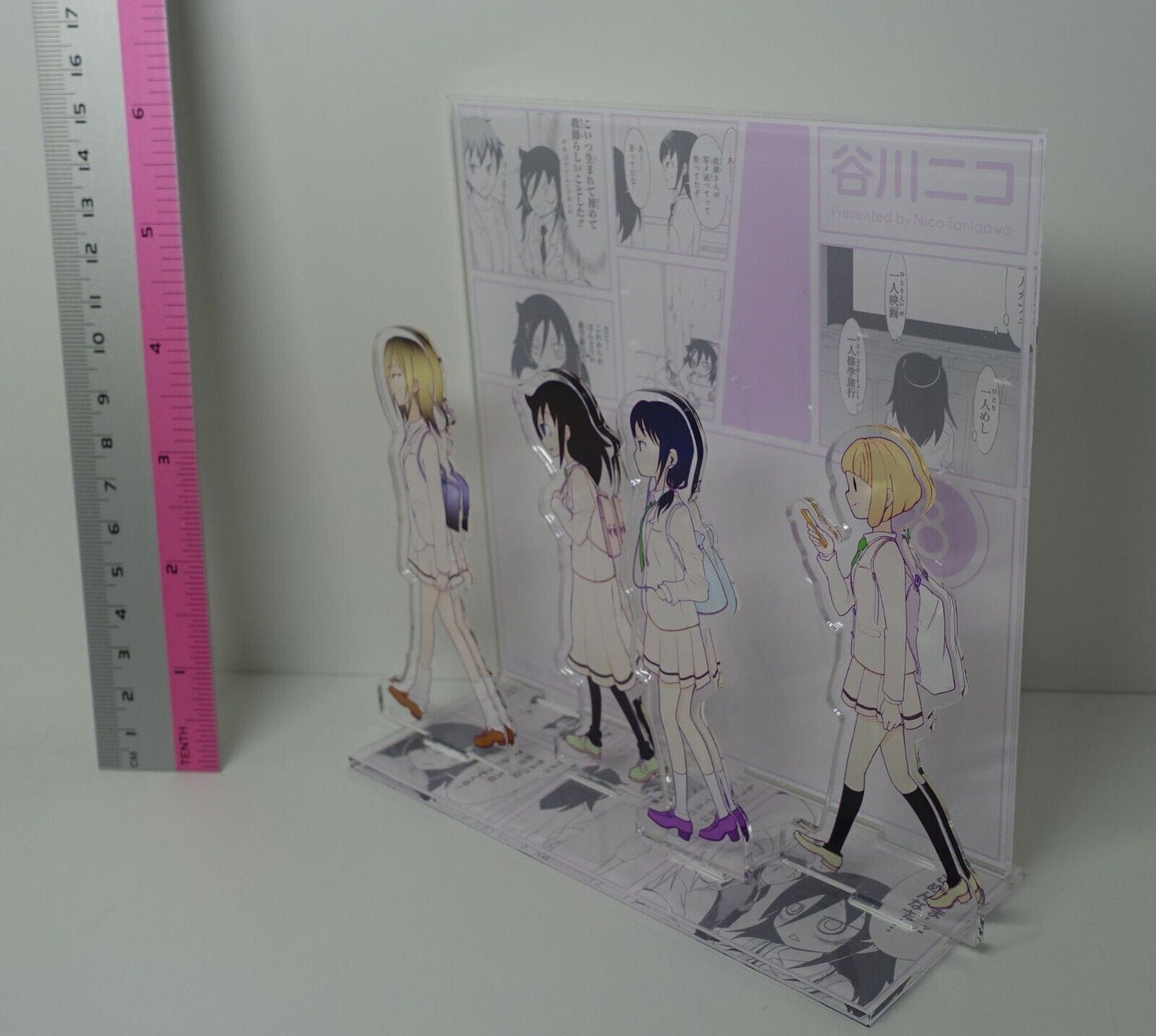 No Matter How I... Watamote Comic Vol.8 Diorama Acrylic Stand Figure no package 