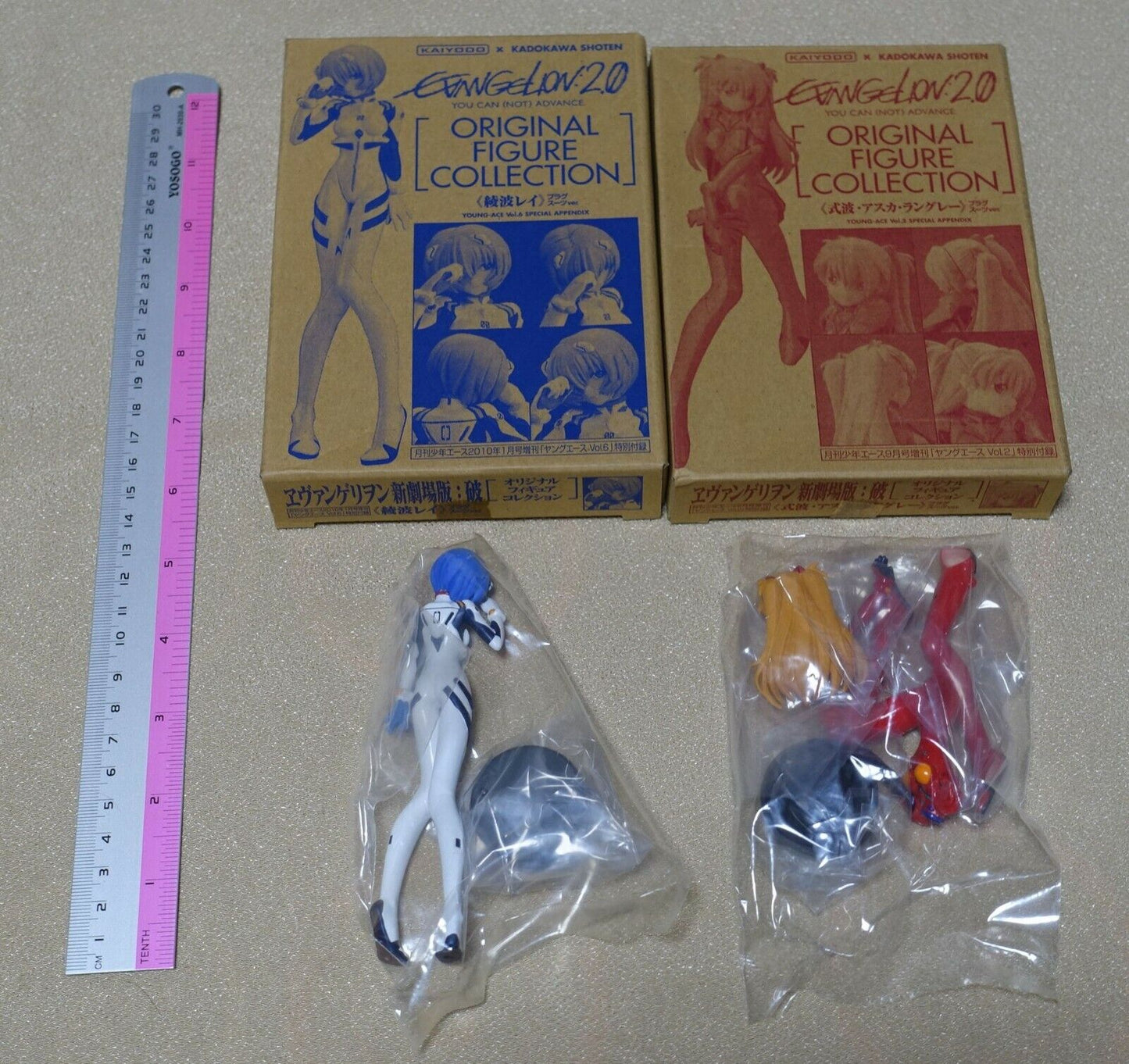 Kaiyodo x Kadokawa Shoten Evangelion 2.0 Rei & Asuka Figure Set 