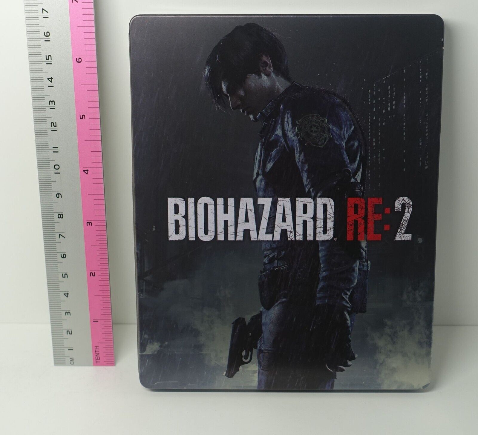 RESIDENT EVIL RE2 BIOHAZARD STEELBOOK STEEL CASE Leon & Claire 