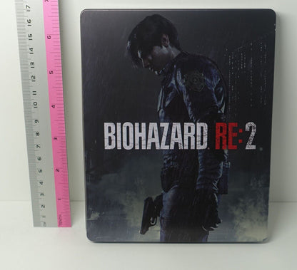 RESIDENT EVIL RE2 BIOHAZARD STEELBOOK STEEL CASE Leon & Claire 
