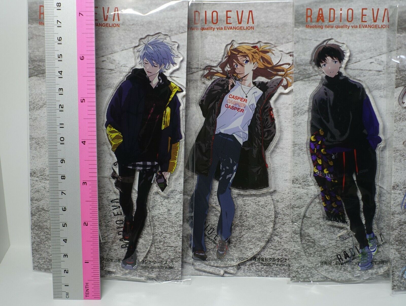 Evangelion Radio Eva Mai Yoneyama Art Acrylic Stand Figure 5 Character Set 