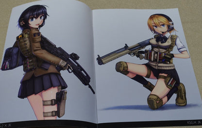 Maruyaki Salmon Color Art Book ARMED SCHOOL GIRLS ILLUSTRATIONS GUN x JK vol.1 