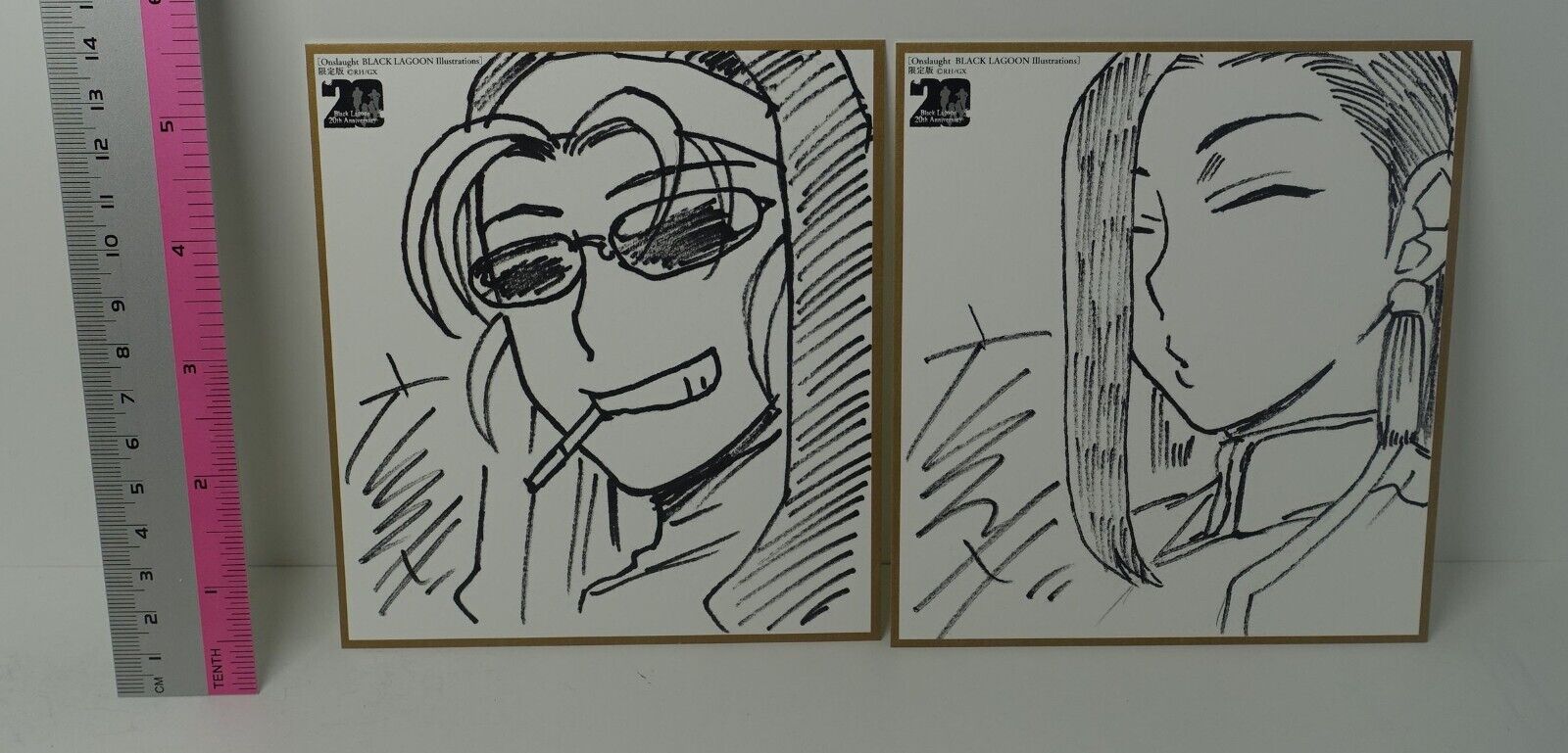 Black Lagoon Exhibition Event item Rei Hiroe Shikishi Art Card Eda & Shenhua 
