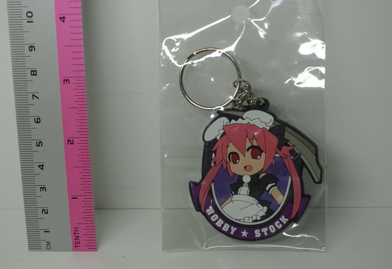 HOBBY STOCK MASCOT CHARACTER TOKUKO RUBBER KEY CHAIN PURPLE 